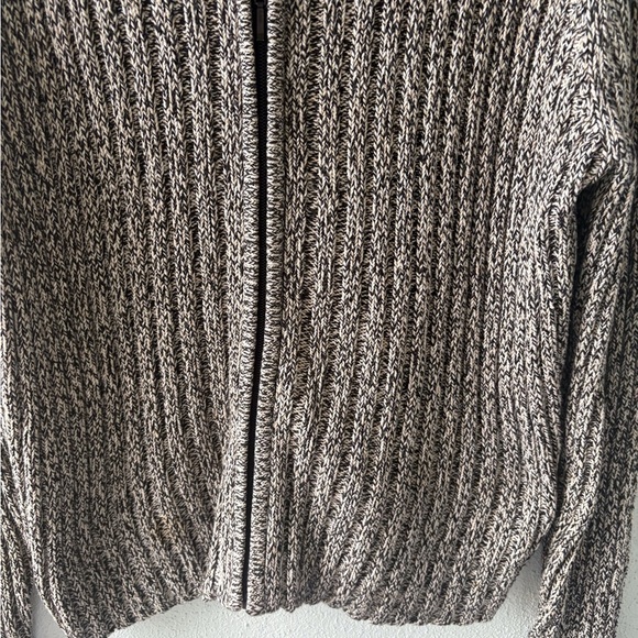 Talbots Zip Up Cardigan Long Sleeve Brown Marled Size M 100% Cotton Fall Alaska - Picture 8 of 10